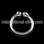 nc8 fake illusion hoops silver 925 belly button