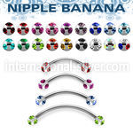 npbnmj4 surgical steel curved barbell 4mm