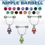 npdl13 straight barbells surgical steel 316l nipple
