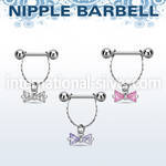 npdl25 straight barbells surgical steel 316l nipple