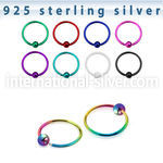 ns05bl nose hoop silver 925 nose