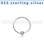 ns06 nose hoop silver 925 nose