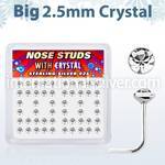 ns19cx l shape nose studs silver 925 nose