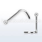 nsb l shape nose studs surgical steel 316l nose