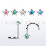 nscstop l shape nose studs surgical steel 316l nose