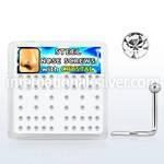 nscxc l shape nose studs surgical steel 316l nose