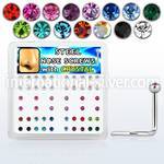 nscxm l shape nose studs surgical steel 316l nose