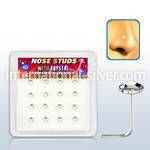 nsfb16c l shape nose studs silver 925 nose