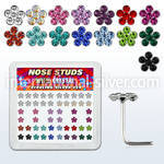 nsflbxs l shape nose studs silver 925 nose