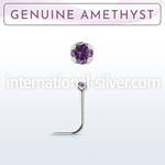 nspge1 l shape nose studs silver 925 nose