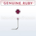 nspge5 l shape nose studs silver 925 nose