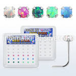 nspo2 l shape nose studs silver 925 nose