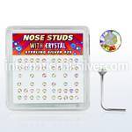 nsrdbxab l shape nose studs silver 925 nose