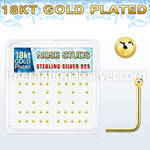 nsx18b l shape nose studs silver 925 nose