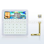 nwtz15xc box w gold plated steel nose screws w 1 5mm clear czs