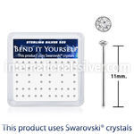 ny9cxsw silver nose studs swarovski gem