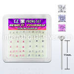 nyzbqm bend it to fit nose studs silver 925 nose