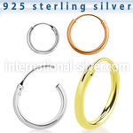 phol pair sterling silver hoop earrings