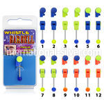 pkbb1 straight barbells surgical steel 316l with acrylic parts tongue