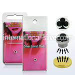 pkml12 fake illusion body jewelry silver 925 belly button