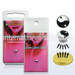 pkml3 fake illusion body jewelry silver 925 belly button