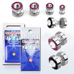 pkmp114 cheaters  illusion plugs and tapers surgical steel 316l ear lobe