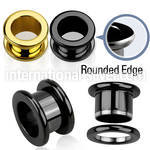 rftpg tunnels gauges anodized surgical steel 316l ear lobe