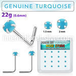 s16pge7 l shape nose studs silver 925 nose