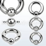 sbcr4 hoops captive rings surgical steel 316l ear lobe