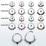 segh16px seamless segment rings surgical steel 316l ear lobe