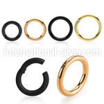seght10 surgical steel hinged segment hoop pvd plating