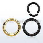 segt8 seamless segment rings anodized surgical steel 316l ear lobe