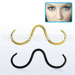septm straight barbells anodized surgical steel 316l septum