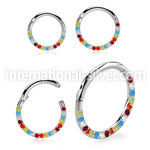 sgsh11rb surgical steel hinged segment hoop 16g side cnc