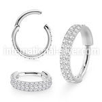 sgsh22 steel hinged segment hoop 16g double line outward cnc