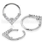 sgtsh31 steel hinged segment hoop cnc cz balls chevron