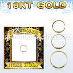 solid 10k gold endless nose hoop w an outer diameter