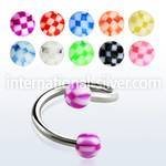 spebck spirals twisters surgical steel 316l with acrylic parts eyebrow