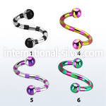 spemt spirals twisters anodized surgical steel 316l eyebrow