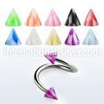 spenck spirals twisters surgical steel 316l with acrylic parts eyebrow