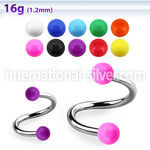 spesab spirals twisters surgical steel 316l with acrylic parts eyebrow
