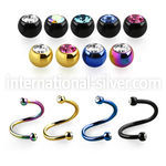 spetjb25 spirals twisters anodized surgical steel 316l eyebrow