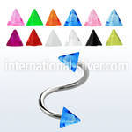 speuvcn spirals twisters surgical steel 316l with acrylic parts eyebrow