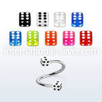 speuvdi spirals twisters surgical steel 316l with acrylic parts eyebrow
