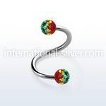 spfr5r spirals twisters surgical steel 316l eyebrow