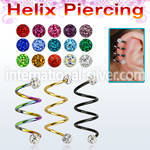 sphetfr spirals twisters anodized surgical steel 316l helix