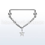 suddl5 surgical steel barbells nipple piercing