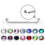 sudijf3 316l surgical steel internally threaded surface barbell