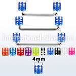 sudvd4 surface piercing surgical steel 316l with acrylic parts surface piercings