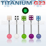 ubbgld straight barbells titanium g23 with acrylic parts tongue